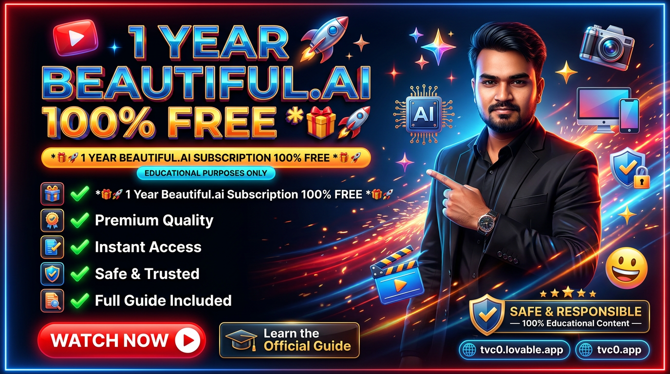 1 Year Beautiful.ai Subscription 100% Free *🎁🚀