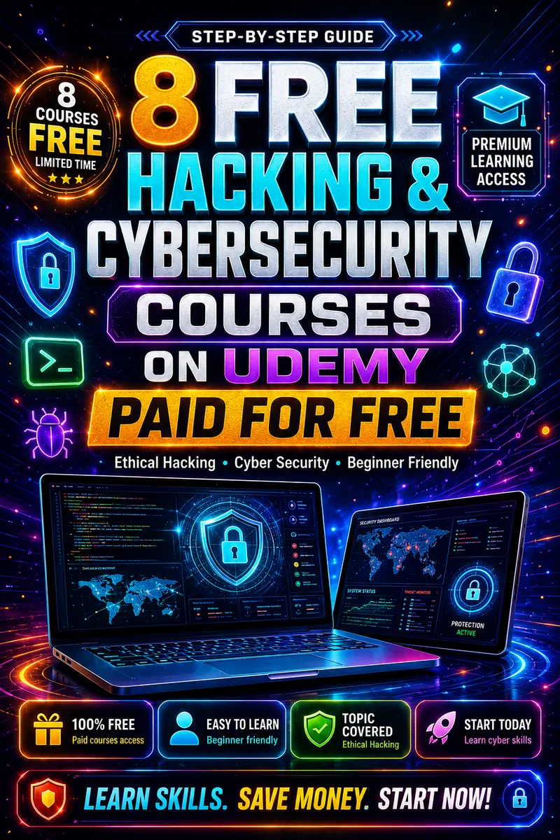 8 Free Ha¢k¡ng And CyberSecurity Course On Udemy Paid For FREE